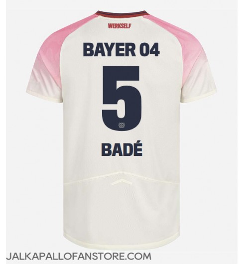Bayer Leverkusen Loic Bade #5 Vieraspaita 2025-26 Lyhythihainen Bayer Leverkusen Loic Bade #5 Vieraspaita 2025-26 Lyhythihainen
